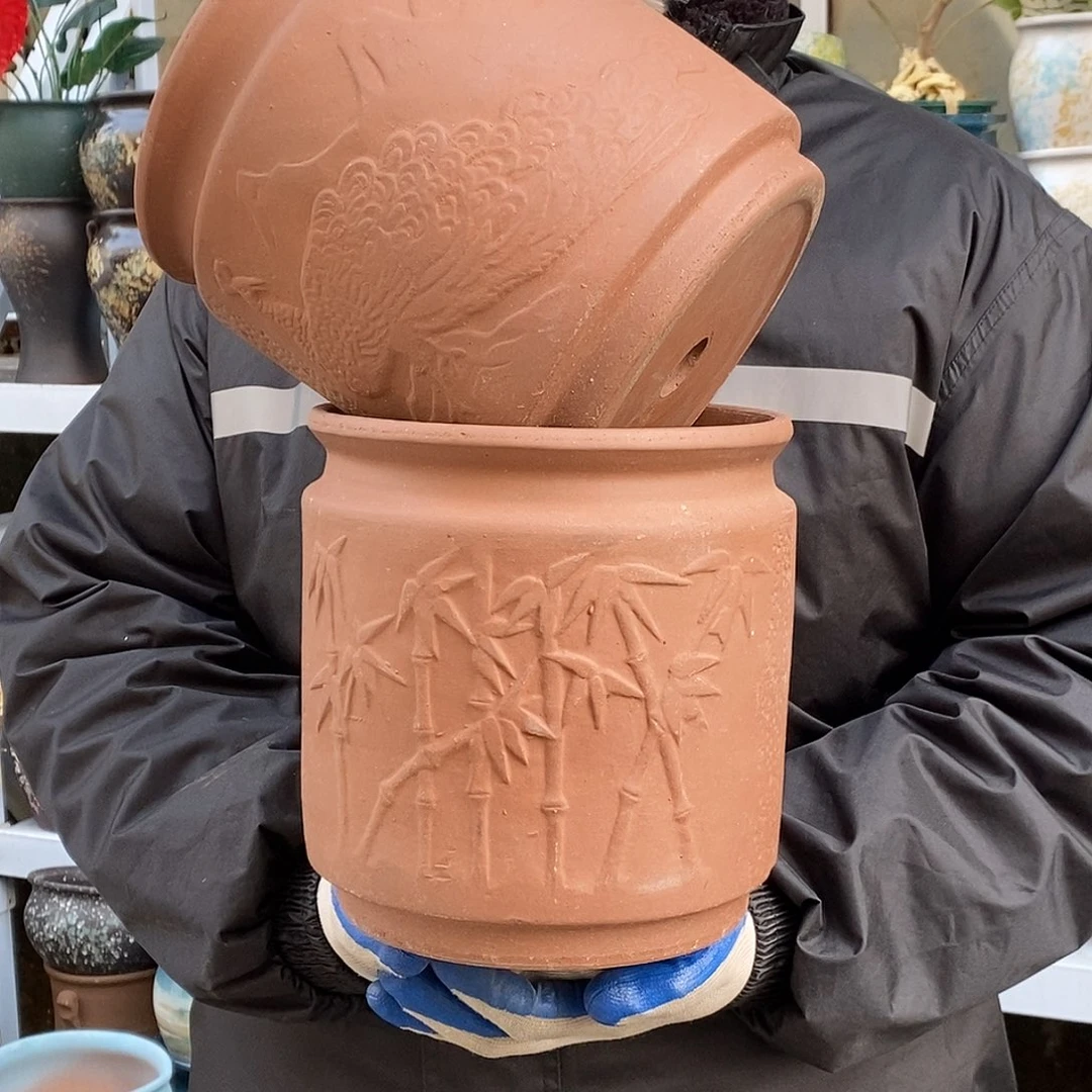 紫砂花盆口20高20福利