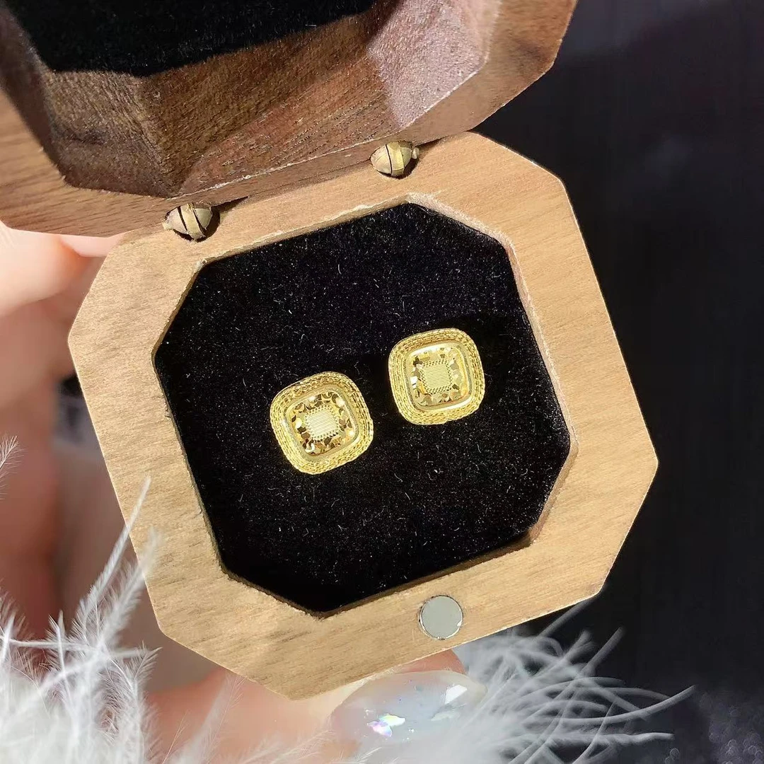 【伟新源】足金999 5G工艺 鱼鳞方直针螺丝3.27克