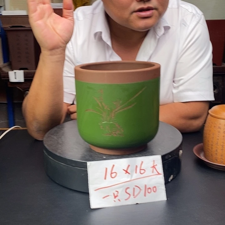 紫砂花盆货号一只SD100