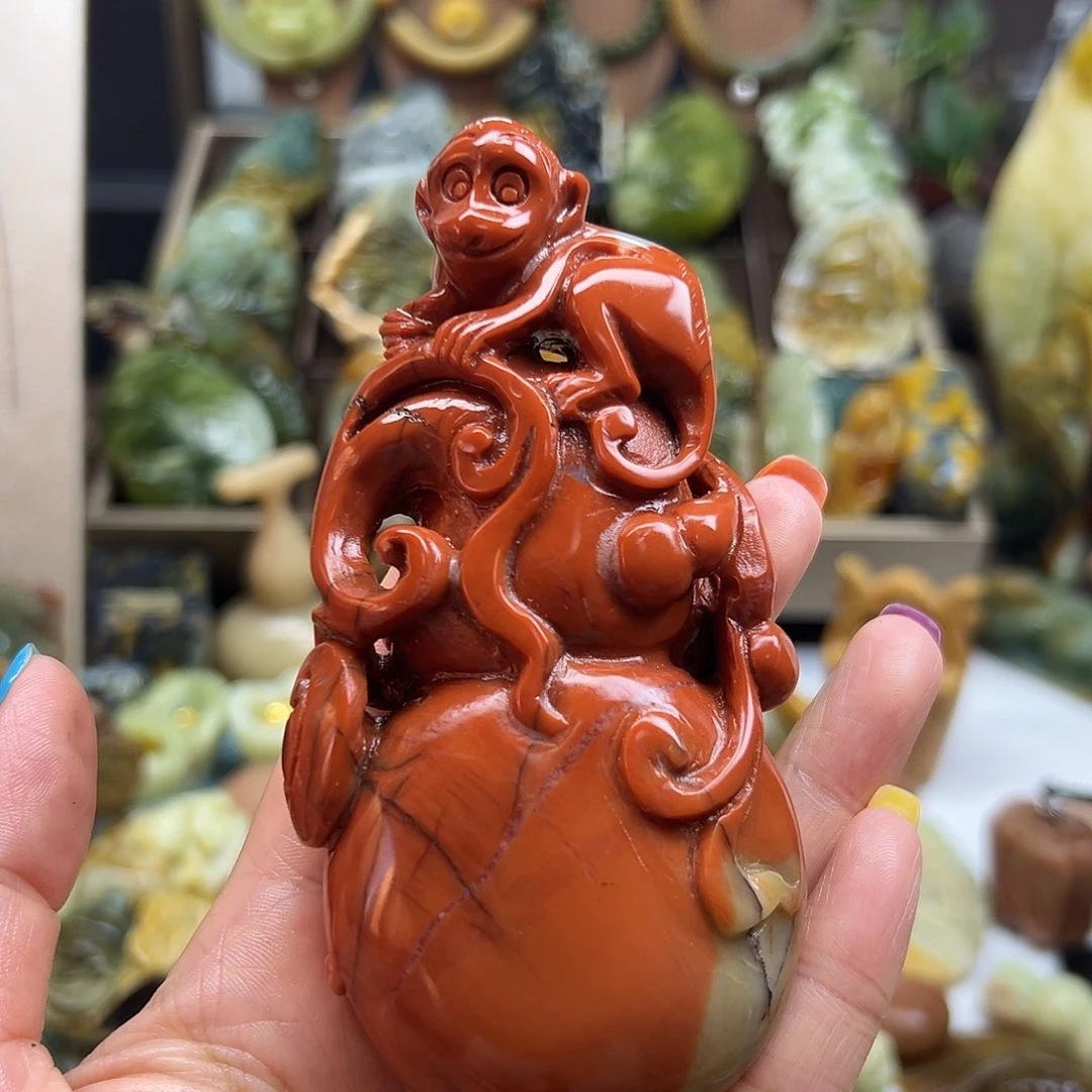 岫玉未镶嵌颈饰?***?猴子手玩