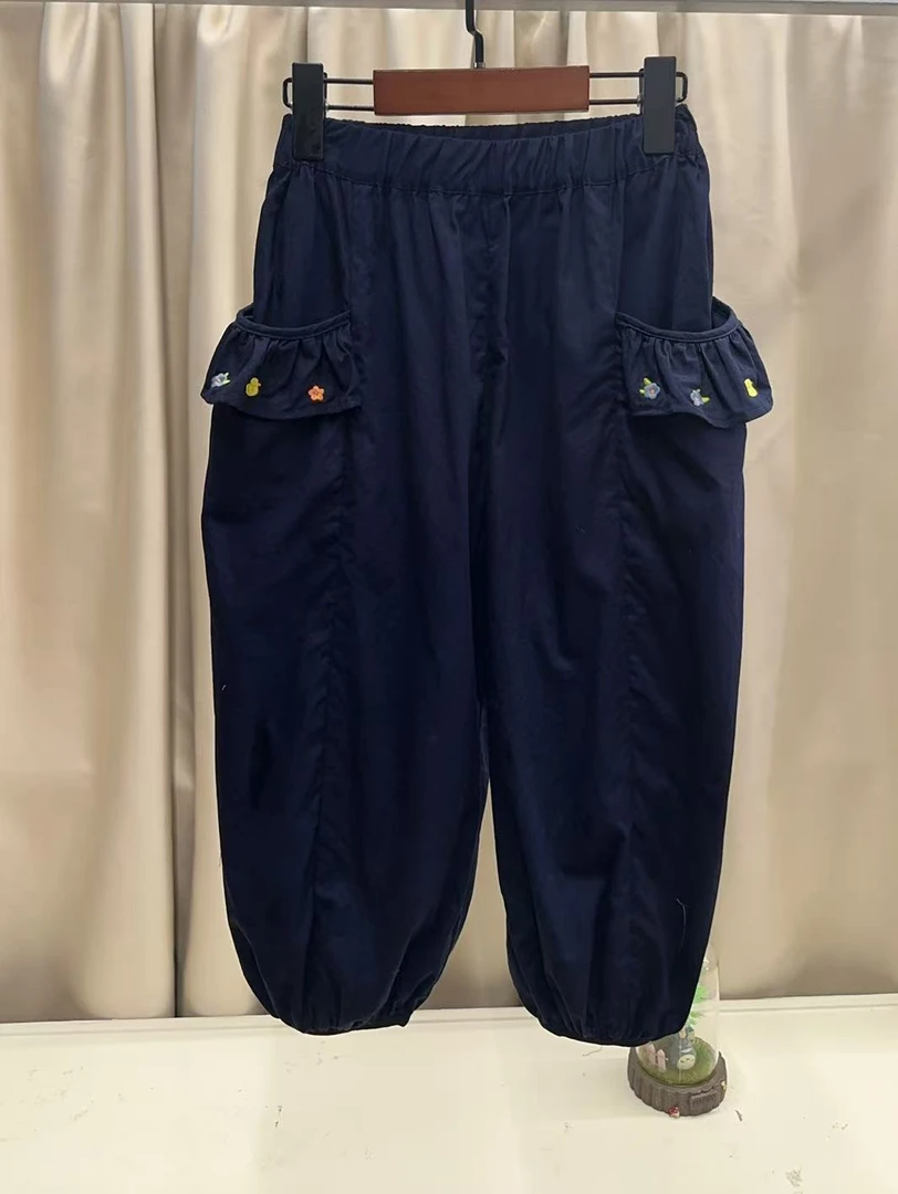 3894/外B6-2/定制款儿童春夏刺绣休闲裤/微瑕