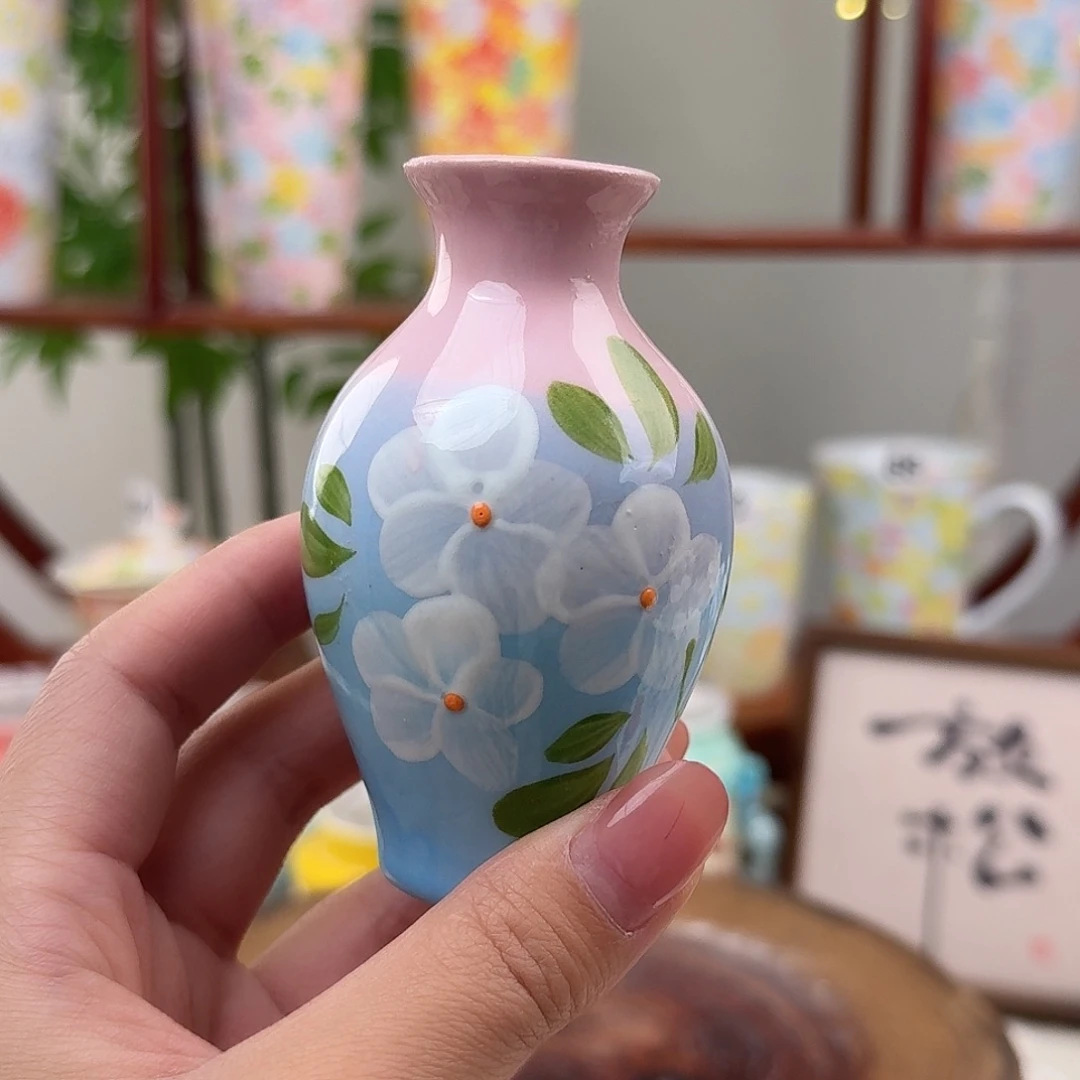 陶摆件13景德镇手绘高温釉下彩