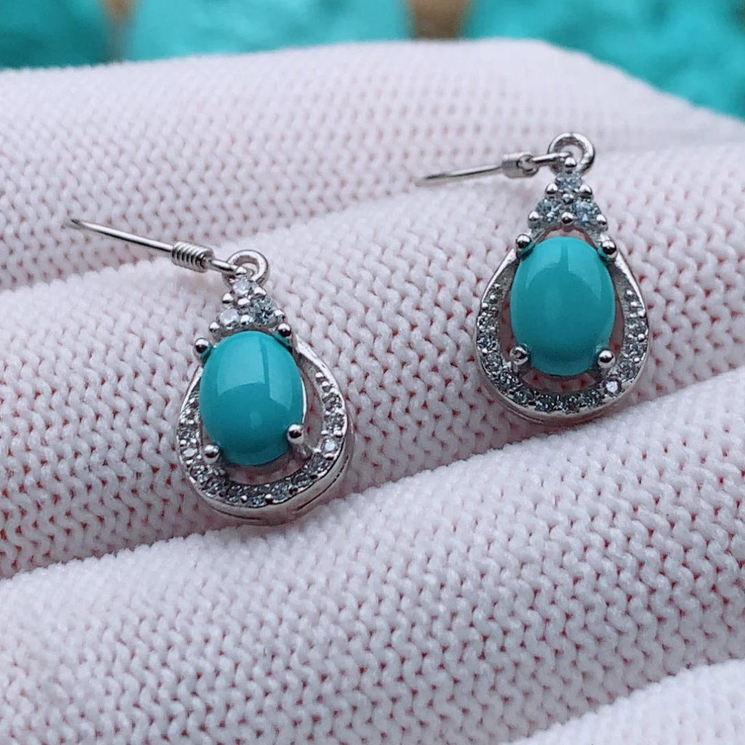 绿松石颈饰银S925镶嵌