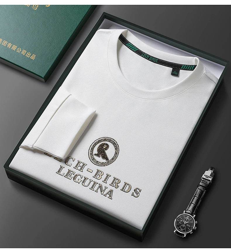 乐贵鸟2025男士春季圆领轻奢时尚休闲百搭长袖宽松男装卫衣A2288