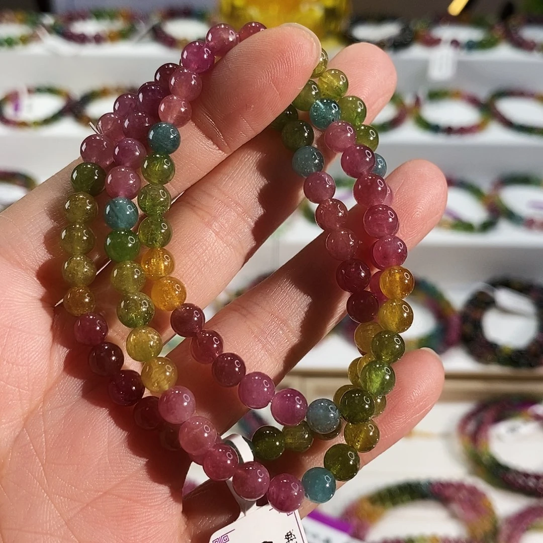 碧玺手链未镶嵌G2049三圈颜色微差