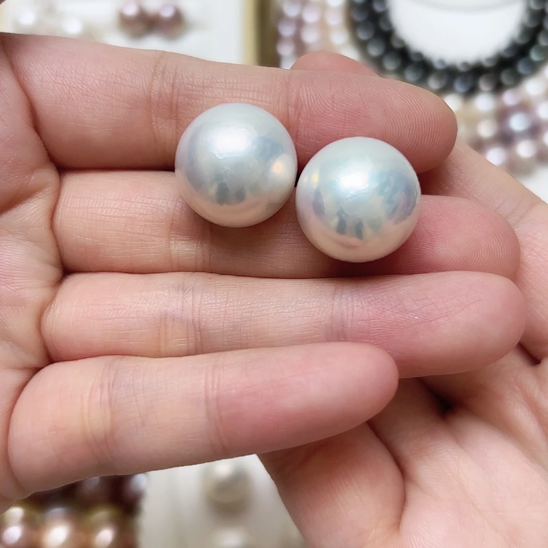 淡水珍珠颈饰未镶嵌不****17左右，有核