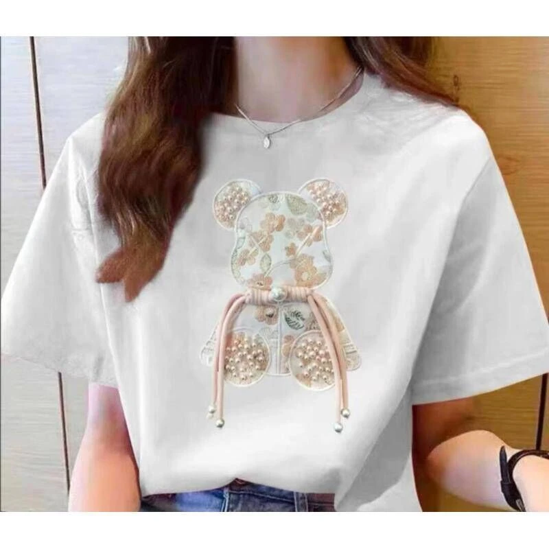 6-3上新女款时尚休闲百搭夏季潮流半袖春夏t恤圆领显瘦短袖