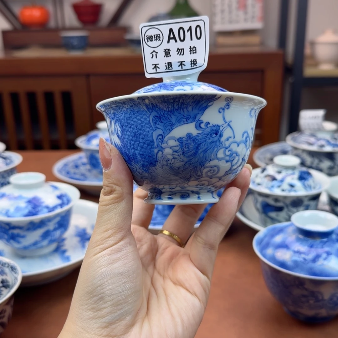 亦***夫景德镇陶瓷手绘盖碗