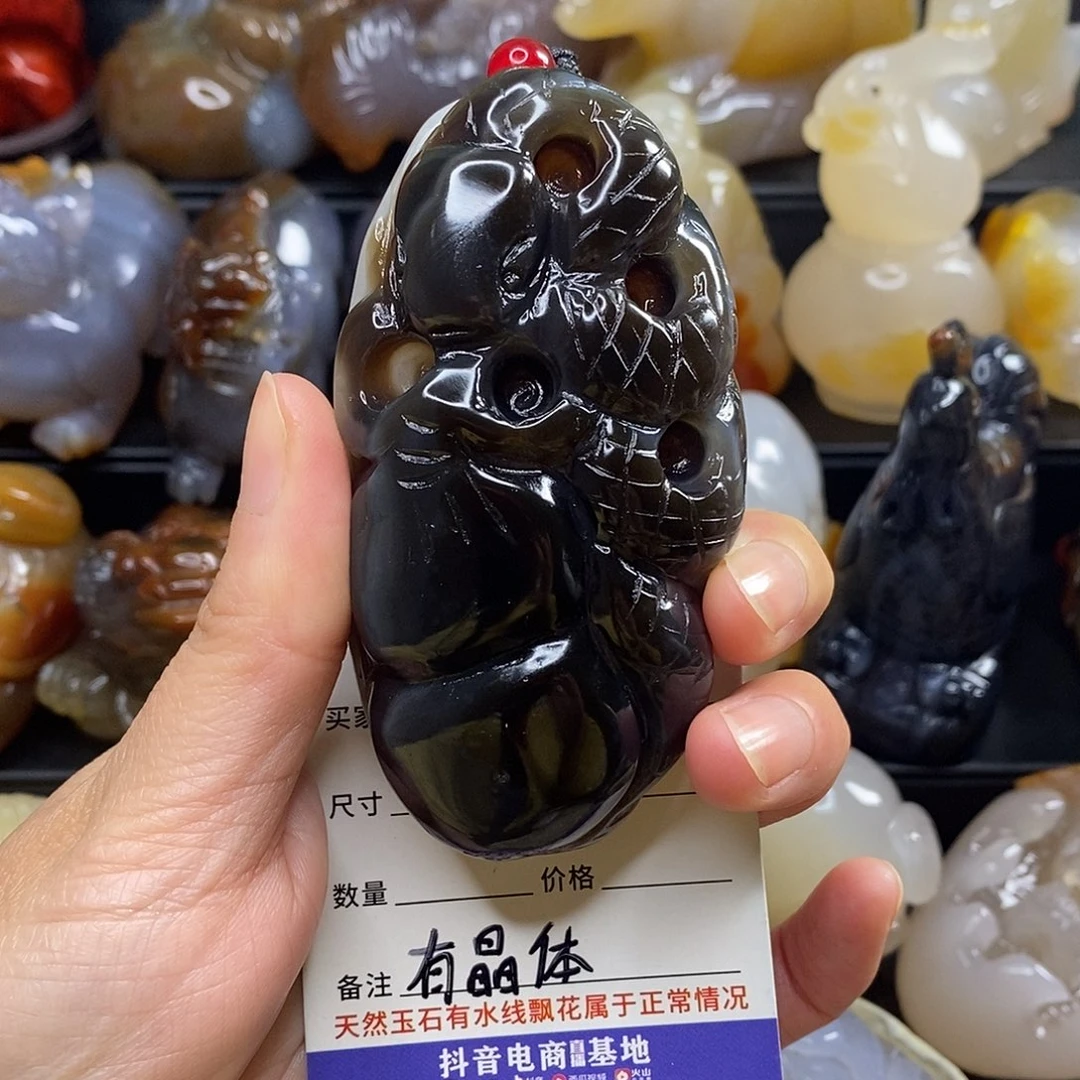 玛瑙/玉髓未镶嵌手把件