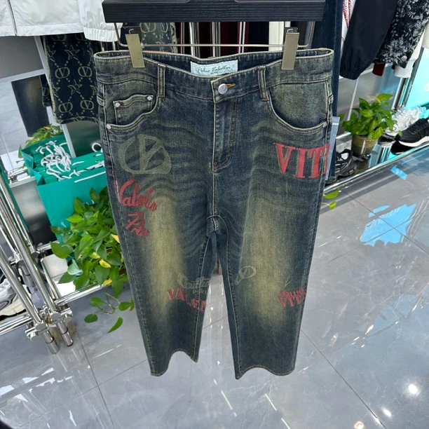 PRLUO VALENTIN 25男士秋冬新款牛仔直筒裤