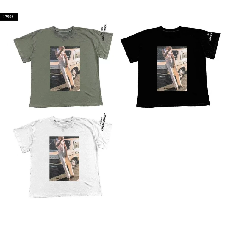 17906 - 新款JVM定制时尚百搭美女汽车图案半袖T恤.6/19