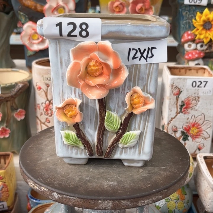 紫砂花盆粗陶材质多肉花盆