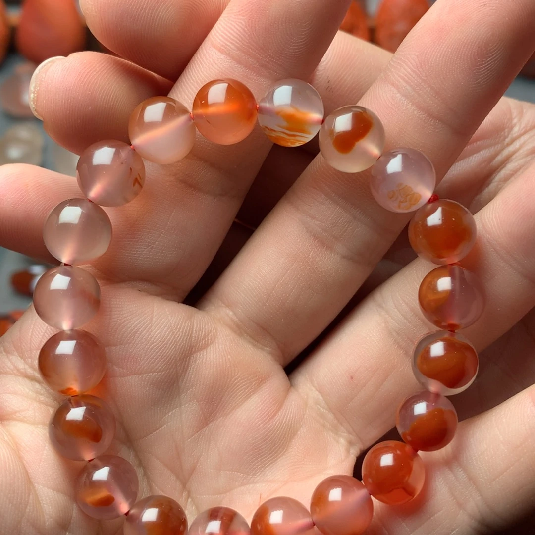 南红玛瑙未镶嵌1冰飘干掌单圈