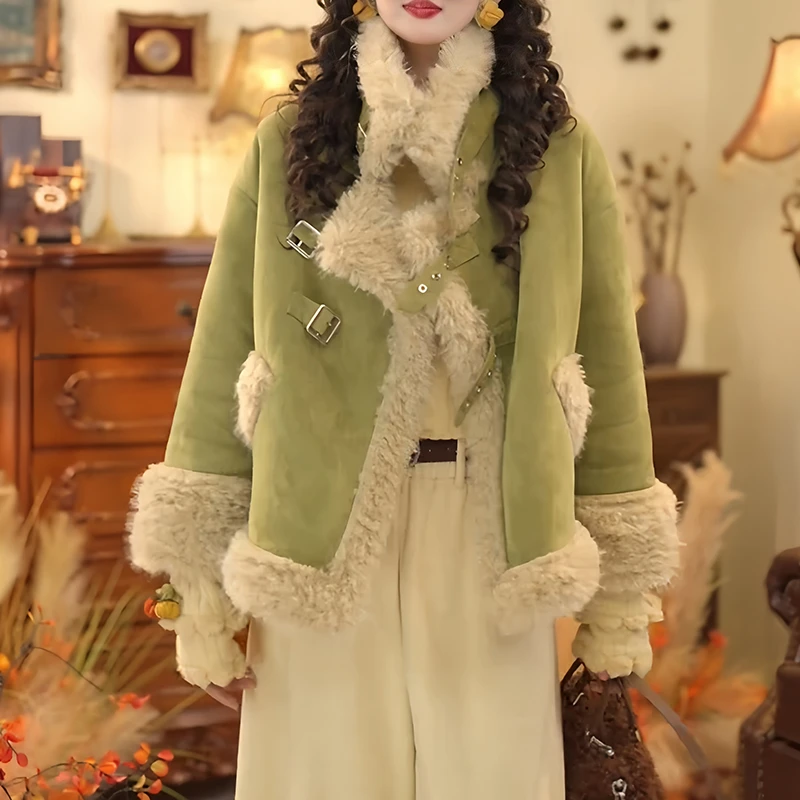 靓雅女【圣诞穿搭】爆款高级感棉服女秋冬季新款加厚保暖小个子外套