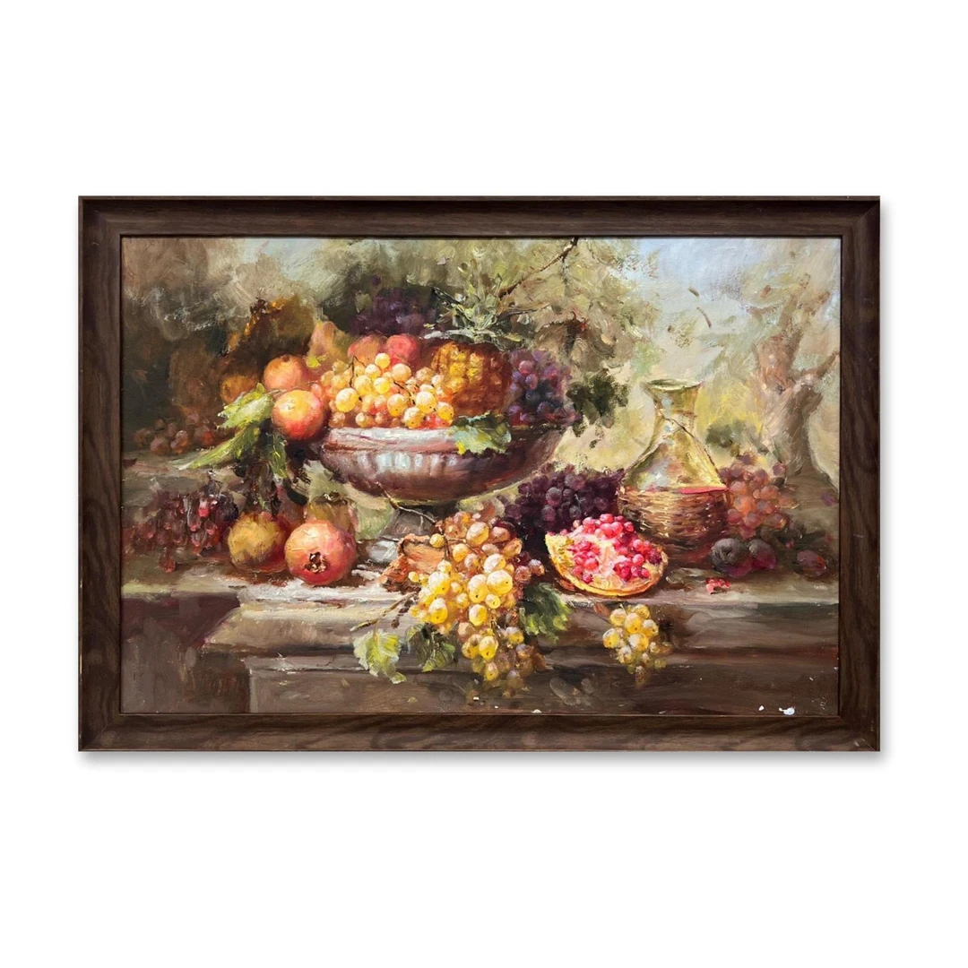 《葡萄静物水果》系列二60cm*90cm手绘油画客厅玄关挂画