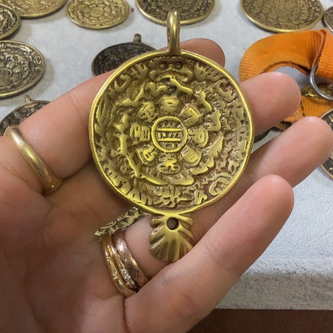 大理石磁石老蛙嘴九宫八卦牌15