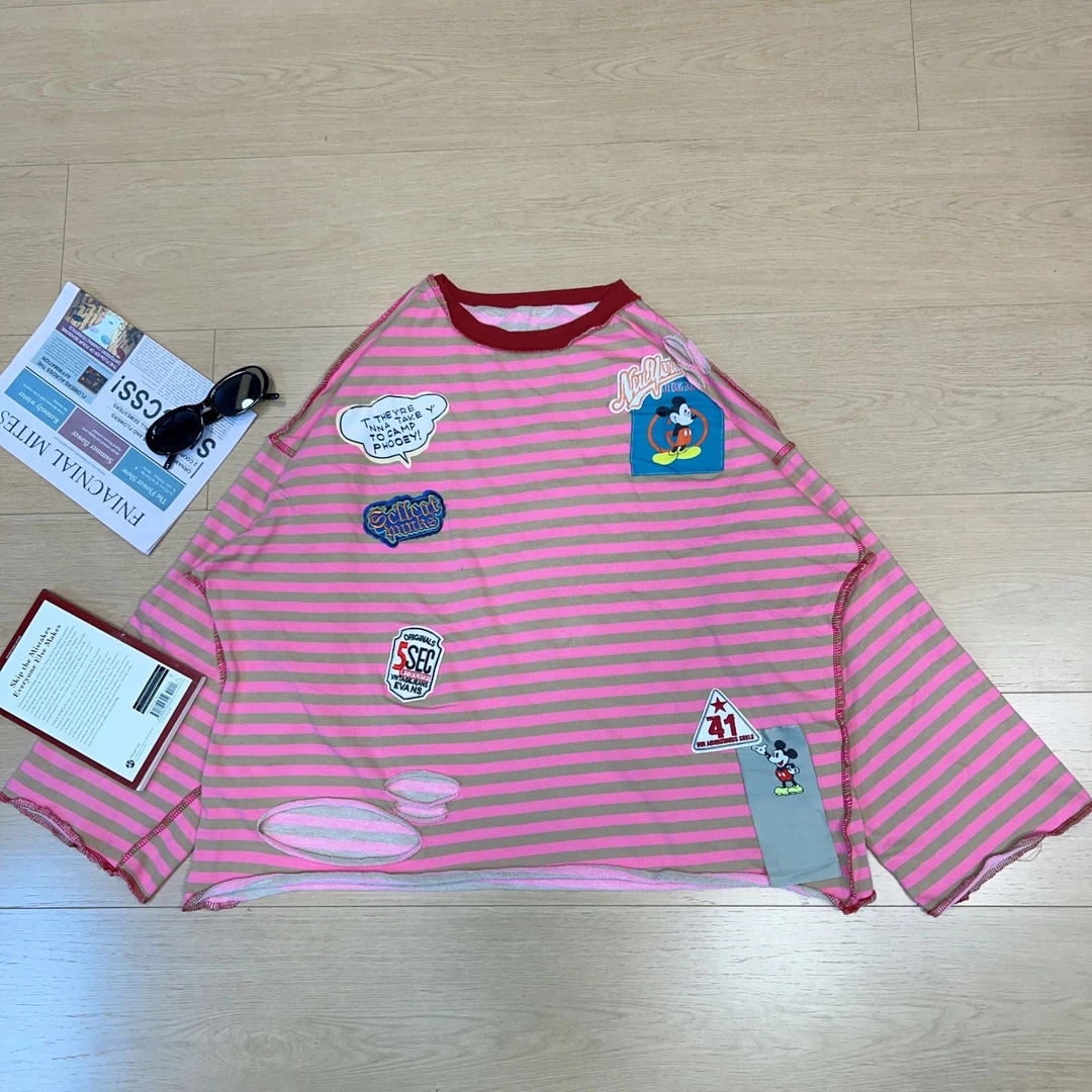 2025秋季新款卡通印花长袖T恤打底0232