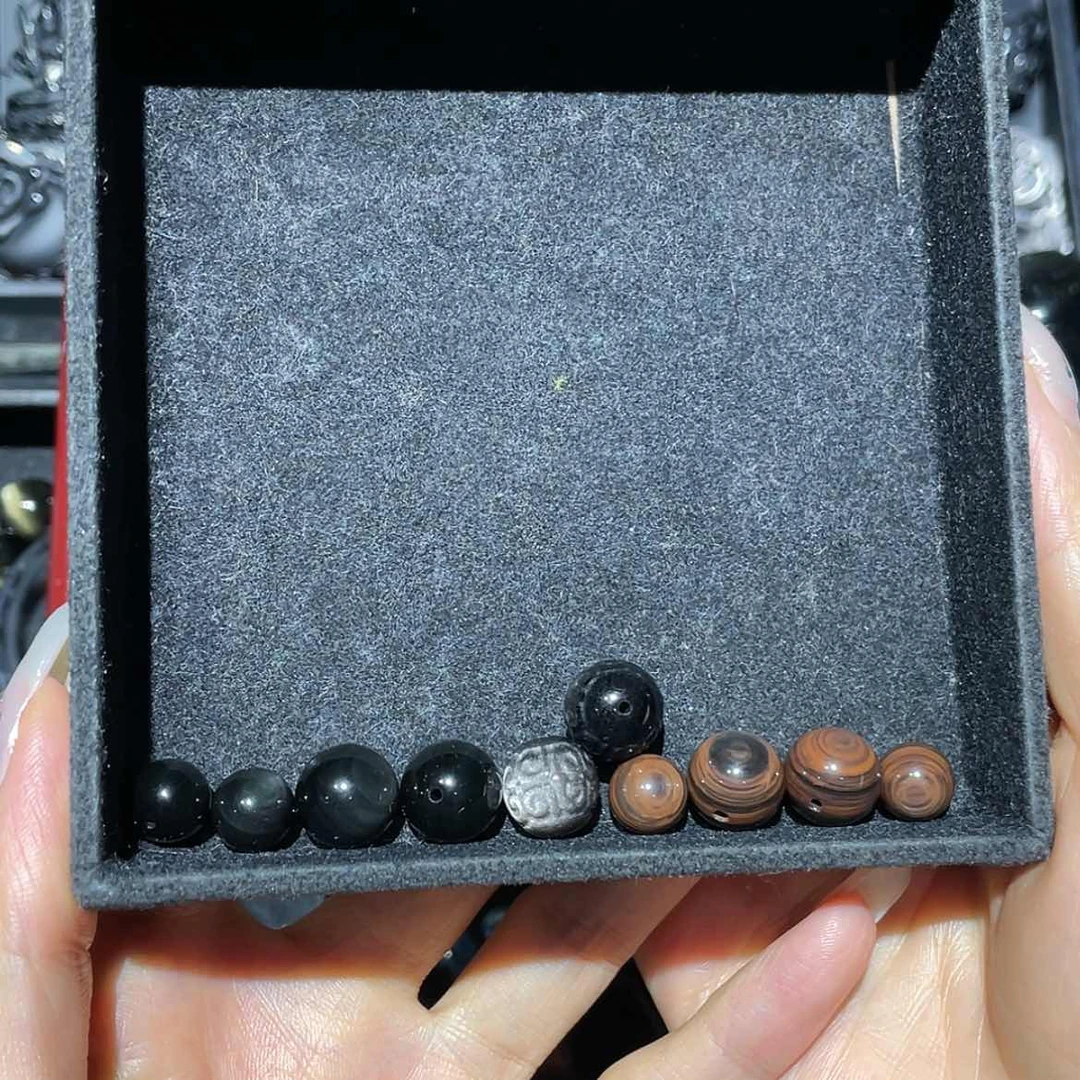 【闪购商品】黑曜岩未镶嵌手链繁*