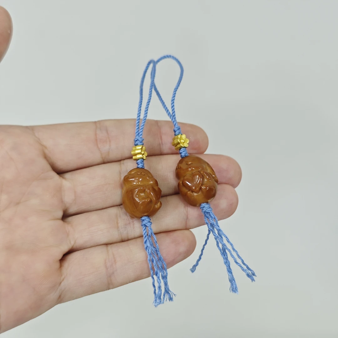 【举石优选】S07-S5062-88橄榄核合金挂件（一件/多样性/约18*14mm）J