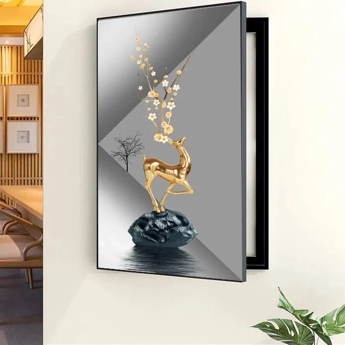 欧式金鹿磐石十字绣精准印花玄关线绣满绣27色无勾边