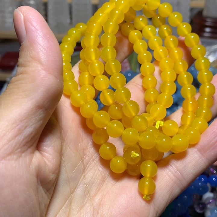 玛瑙/玉髓未镶嵌手链8mm佛珠手链
