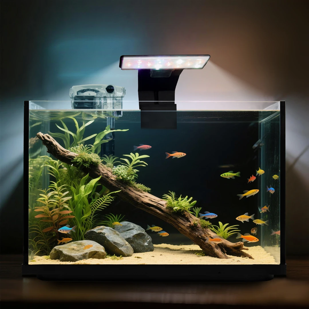 【全套发货】30×18×20超白玻璃黑背悬浮桌面鱼缸客厅小型轻奢鱼缸