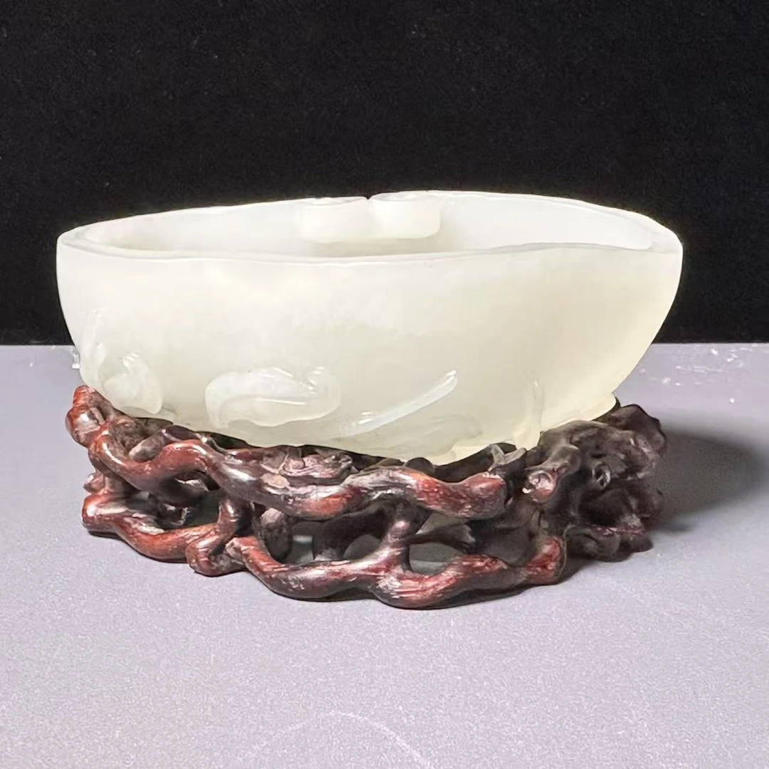 GWC-0925下午001和田玉白玉灵芝水洗（荣宝拍卖）