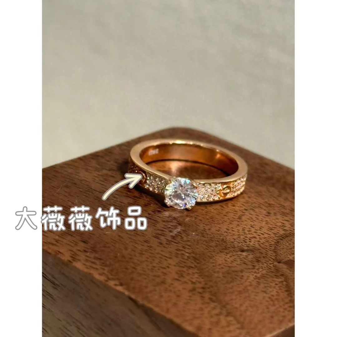 925银莫桑石戒指 轻奢时尚经典戒指-4847