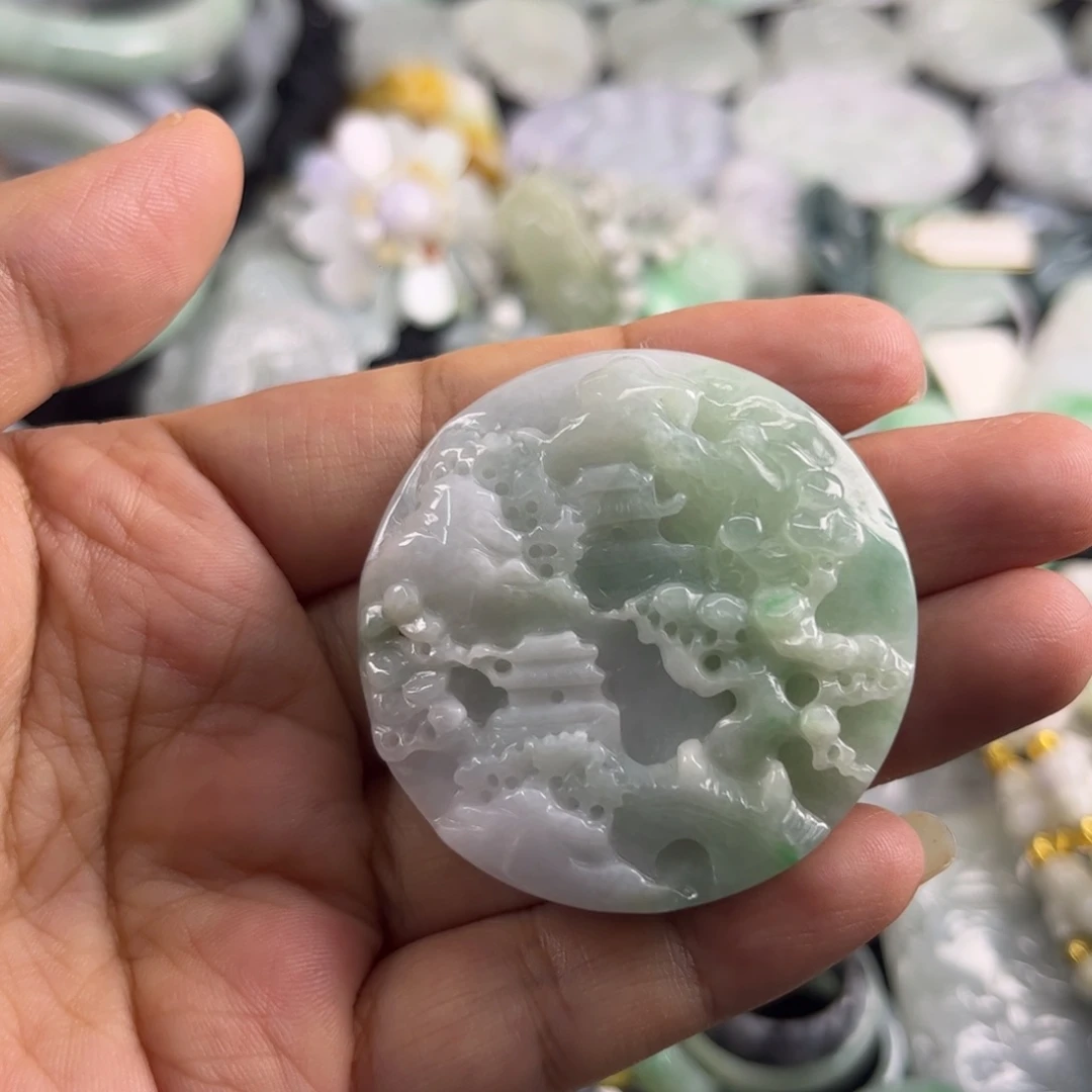翡翠未镶嵌吊坠(不含链)