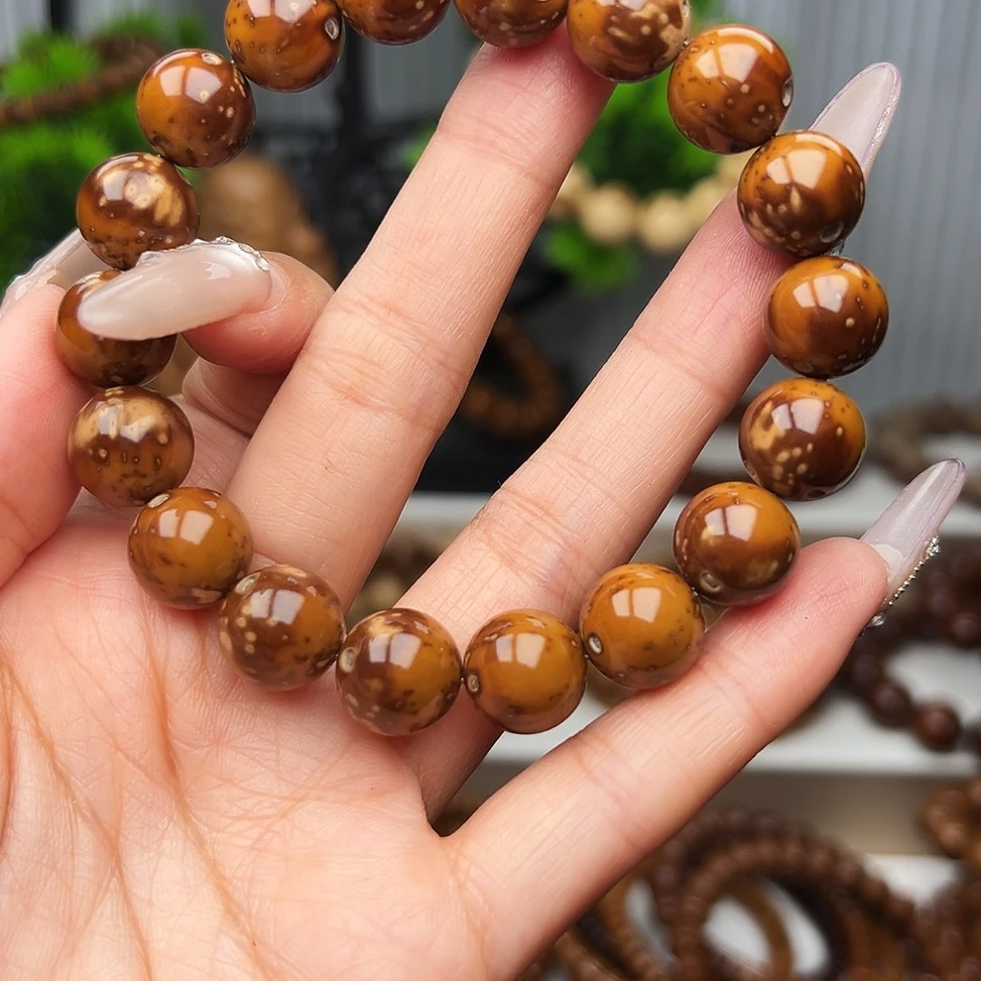 柿***意手串紫金鼠卡12半实心花皮光珠 福利款