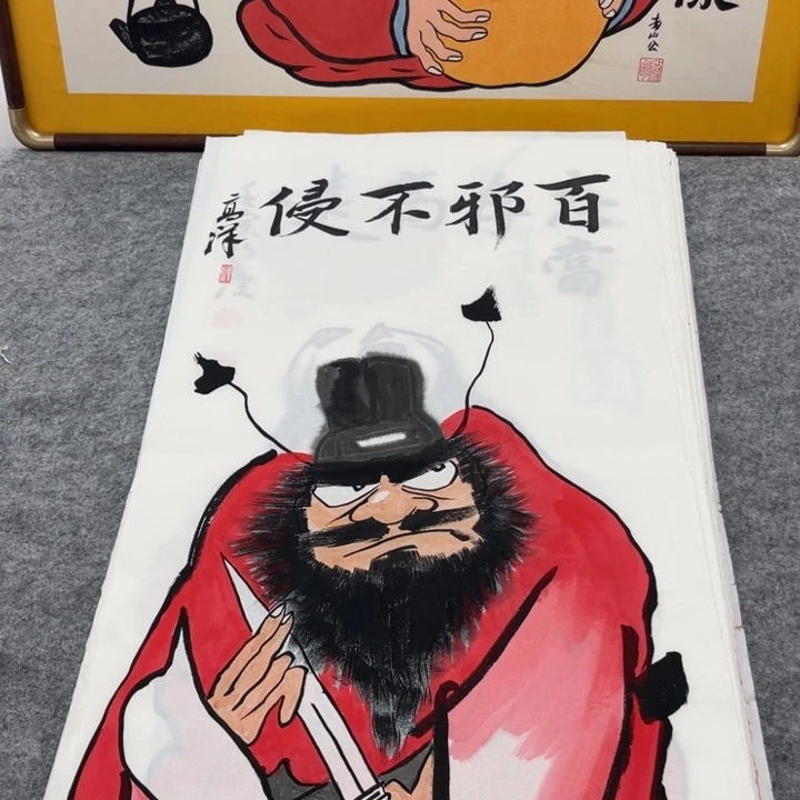 国画手绘禅意画一物一拍