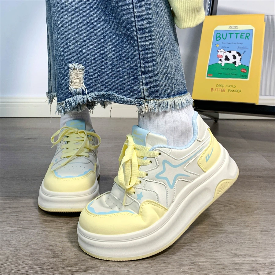 回力原创运动星2025学生新款透气小白鞋百搭厚底休闲板鞋ins潮流