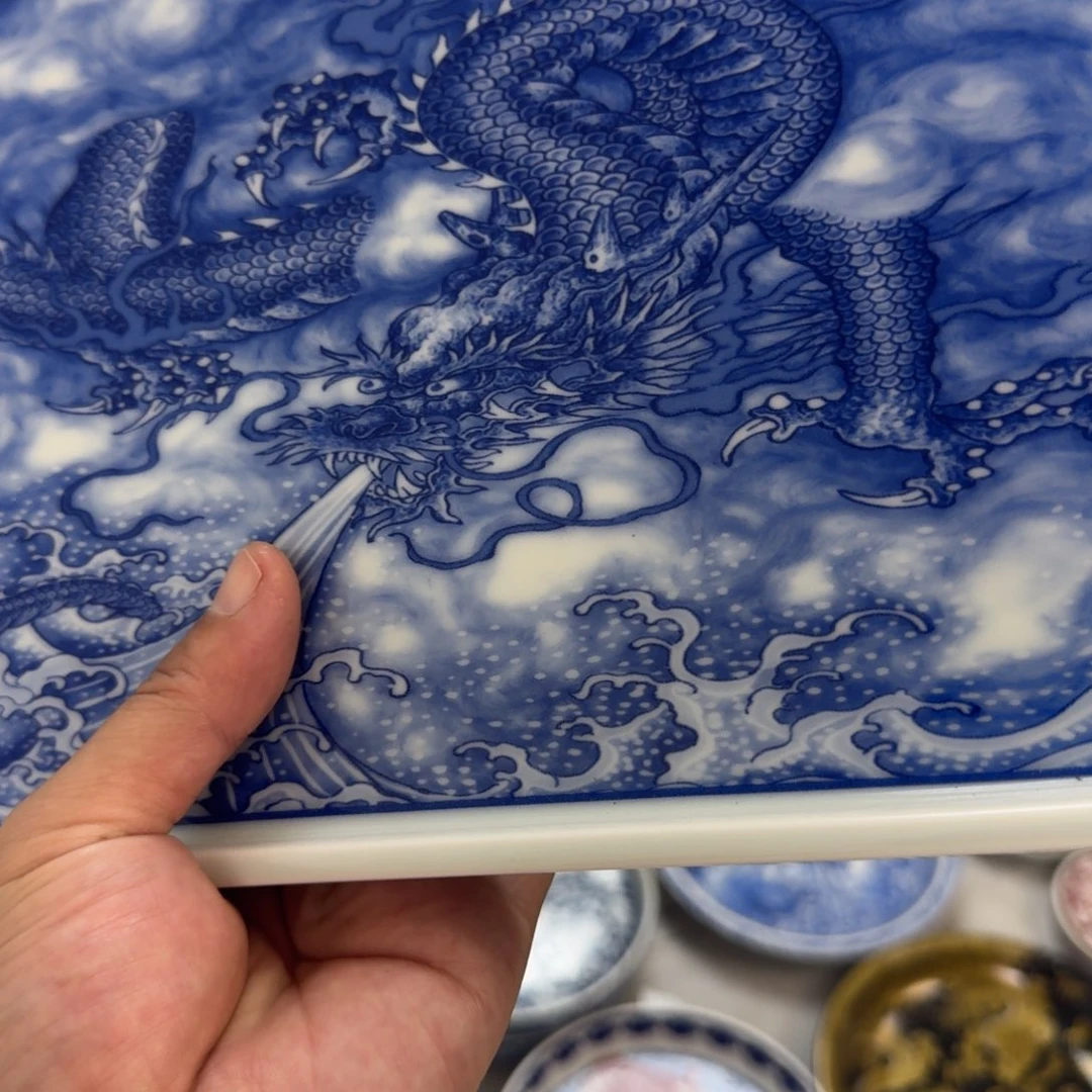 杯青花龙吸水干泡台