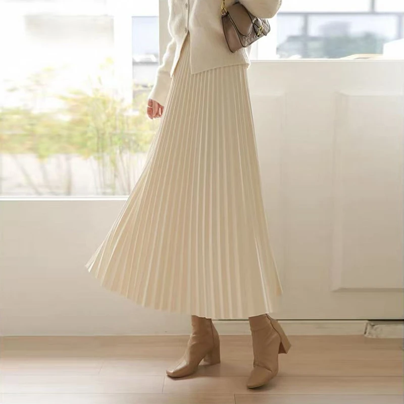 【高品质百褶裙】两个长度中长款2025半身裙A字裙百搭扇形裙子