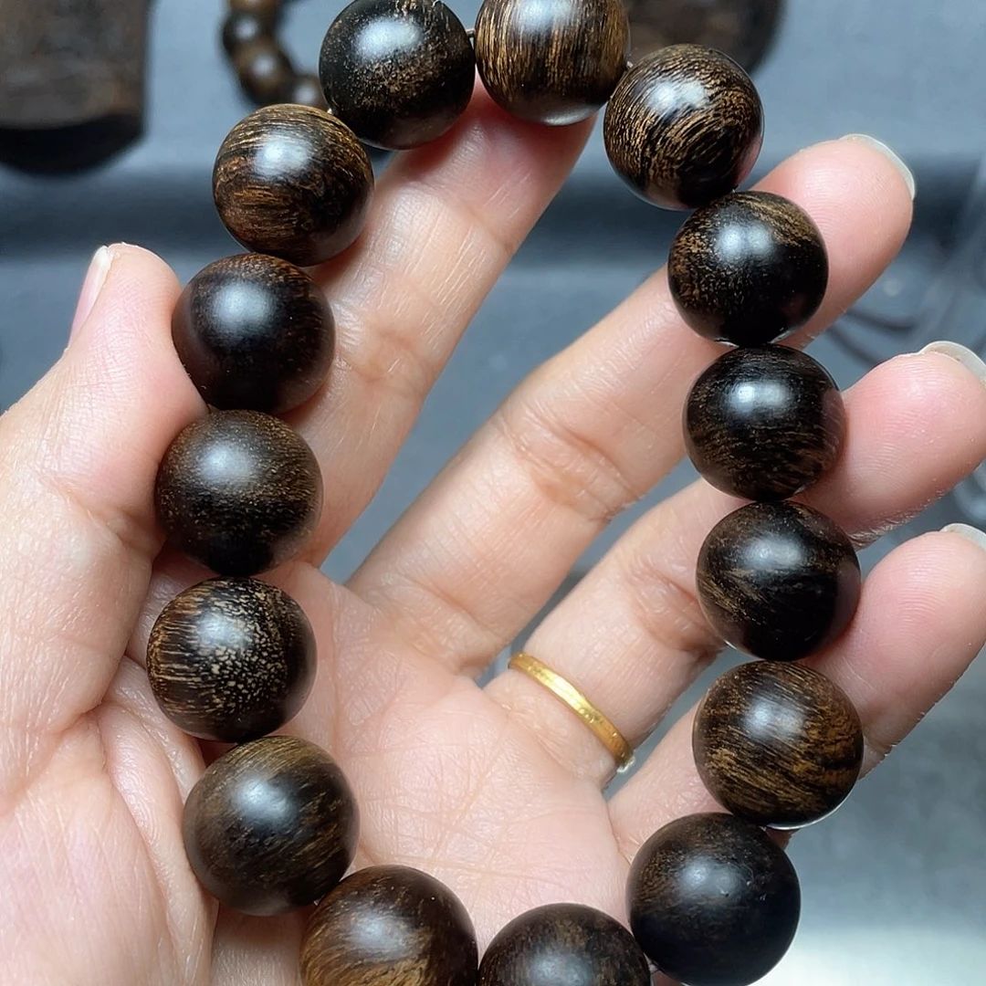 沉香手串夜***檬白棋瘤疤1.5