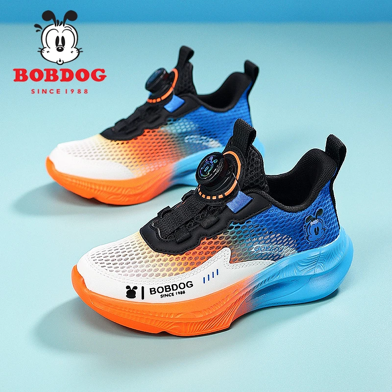 巴布豆男童鞋子运动鞋2025夏季新款透气网鞋中大童男孩儿童跑步鞋