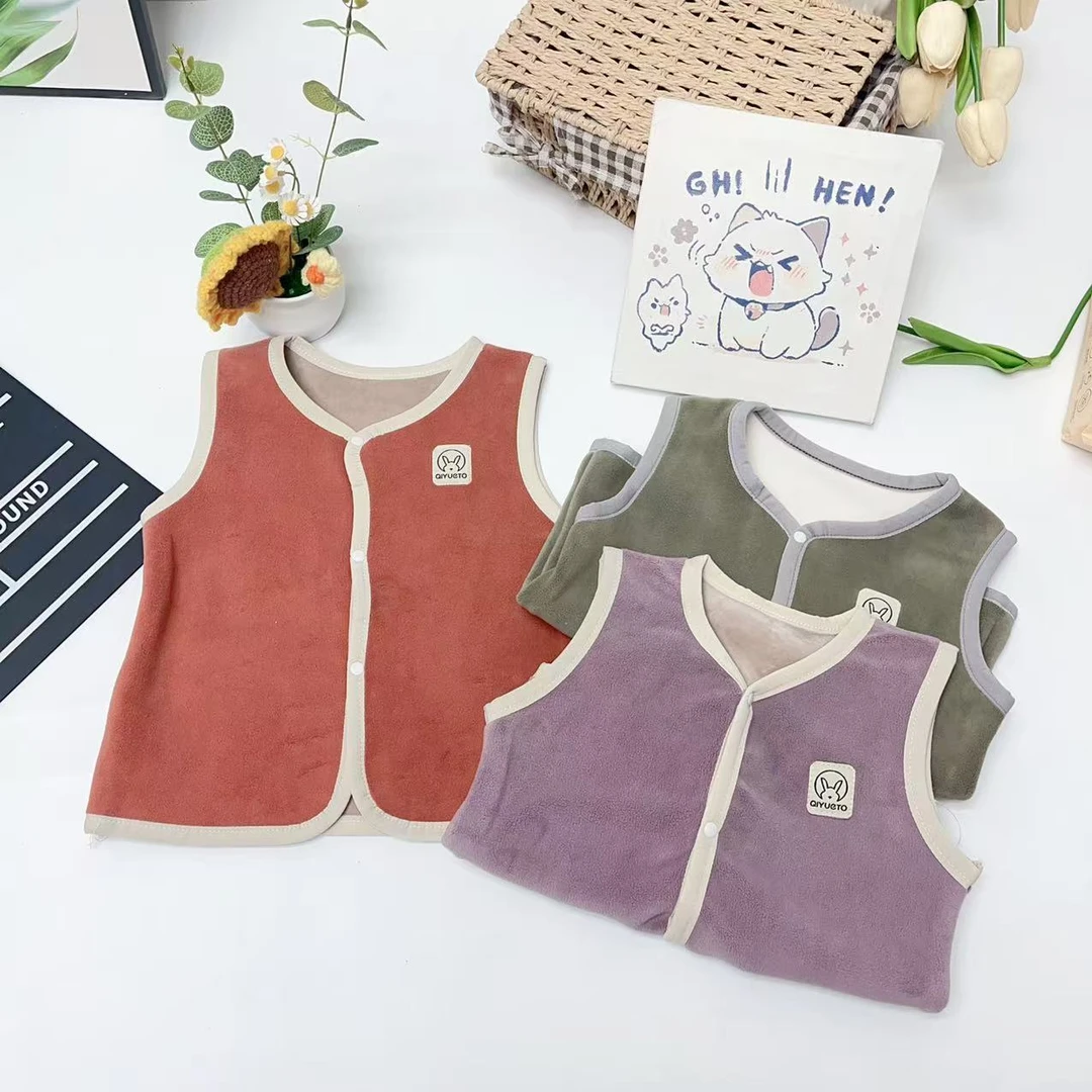 【乔治蓝乔】509儿童奥利绒马甲内穿保暖外穿马甲婴儿背心