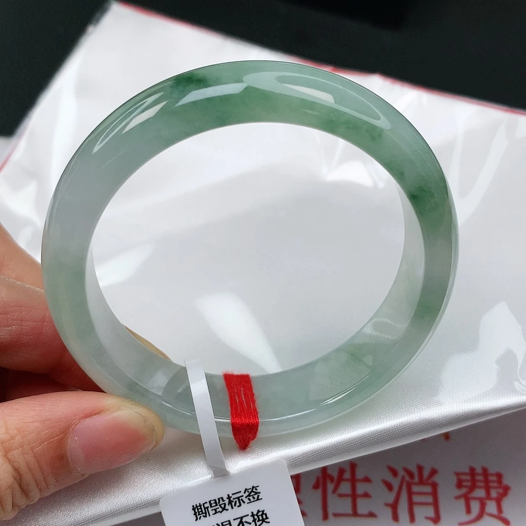 翡翠手镯未镶嵌缅甸天然56-57