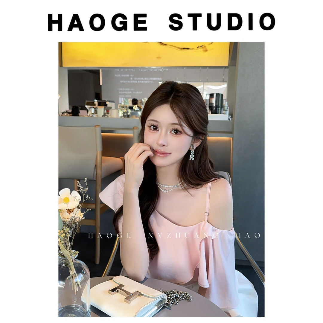 浩哥严选●奶油蜜桃HGX5SY1981A上衣预通勤显瘦气质夏季小众设计感