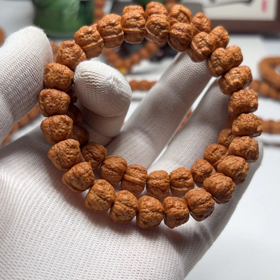 猴头核桃手串雕刻三角蛙蛤蟆头手串手串手串微瑕