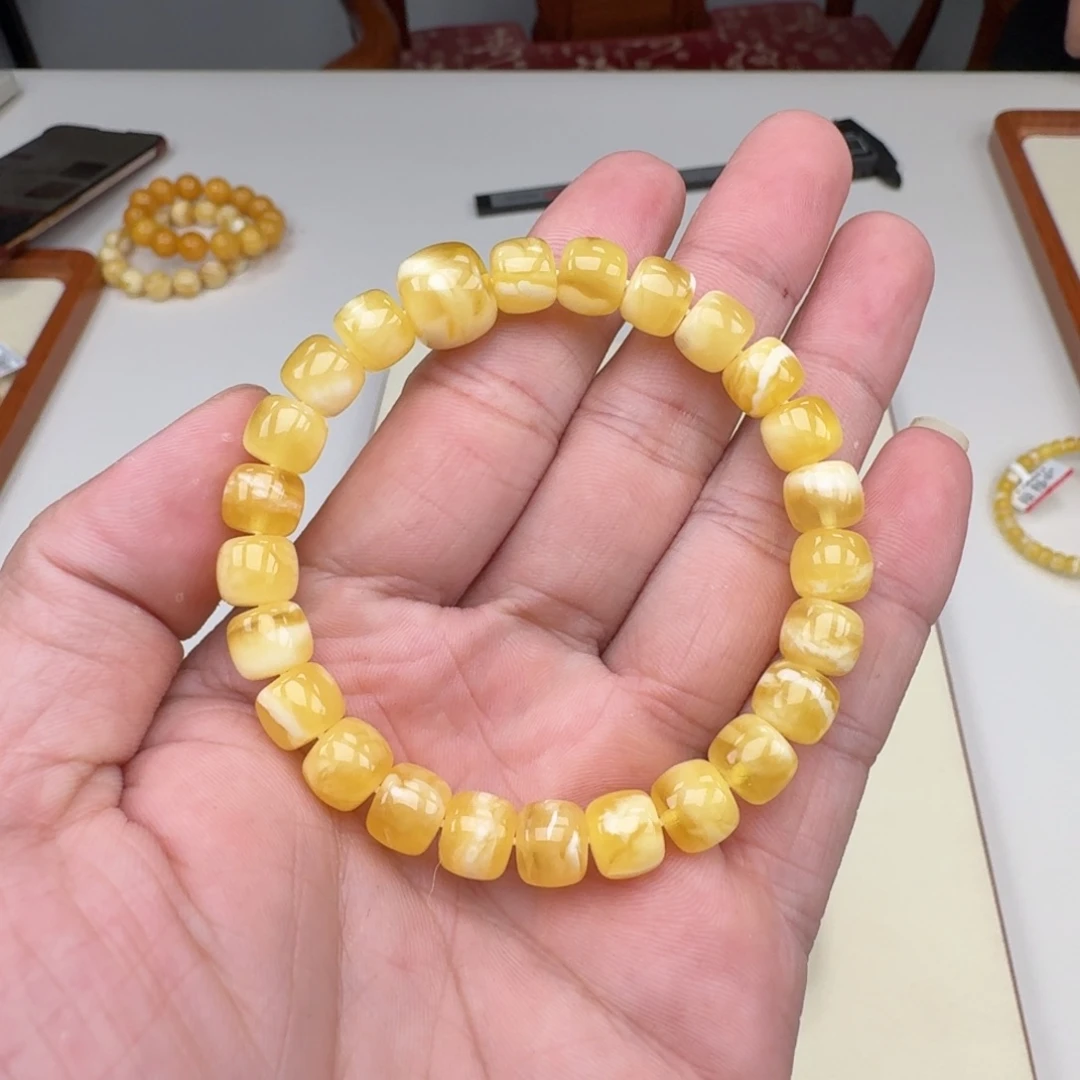 琥珀未镶嵌手链蜜蜡手串