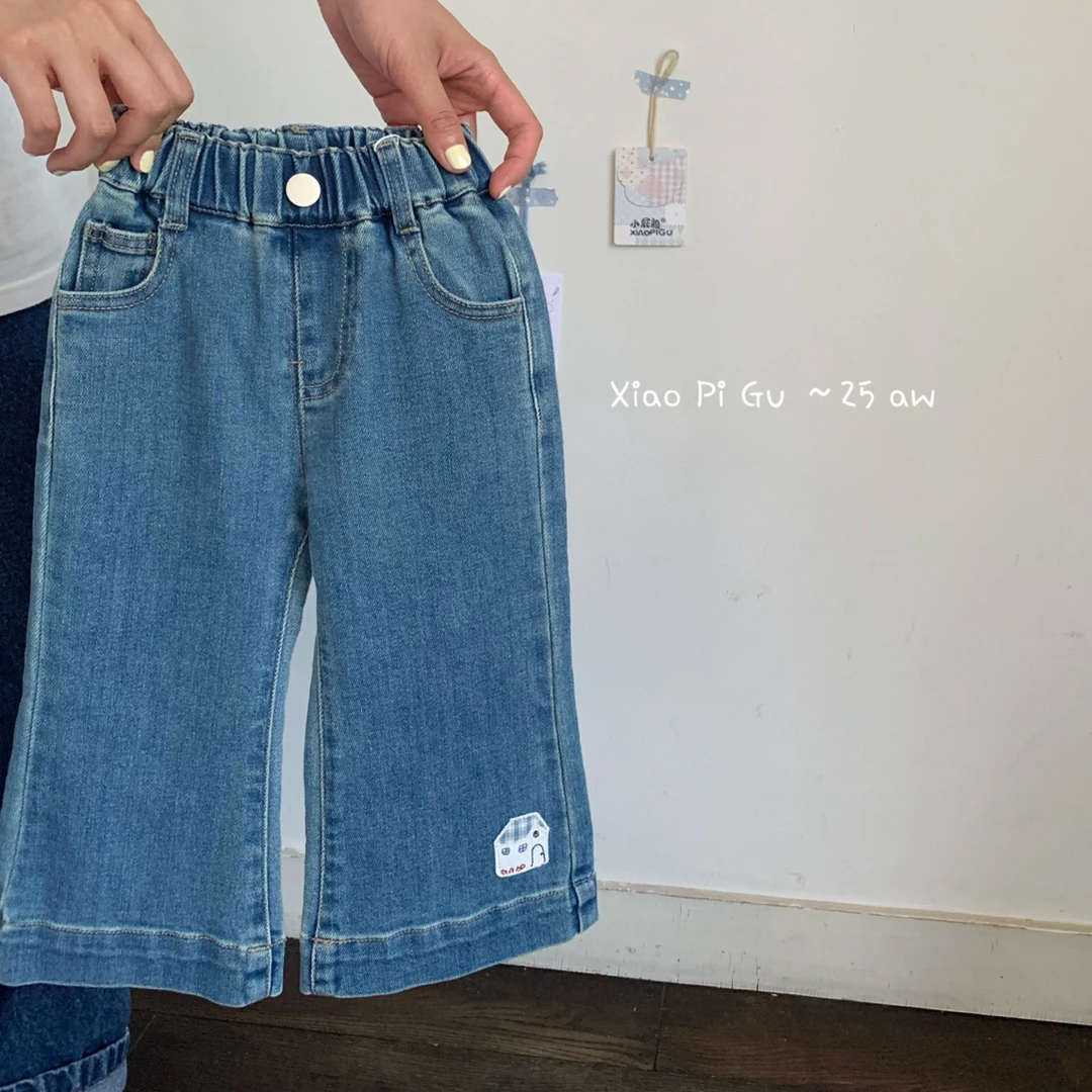 小屁股儿童牛仔裤25秋季新款女童小童喇叭裤洋气百搭舒适小房子款