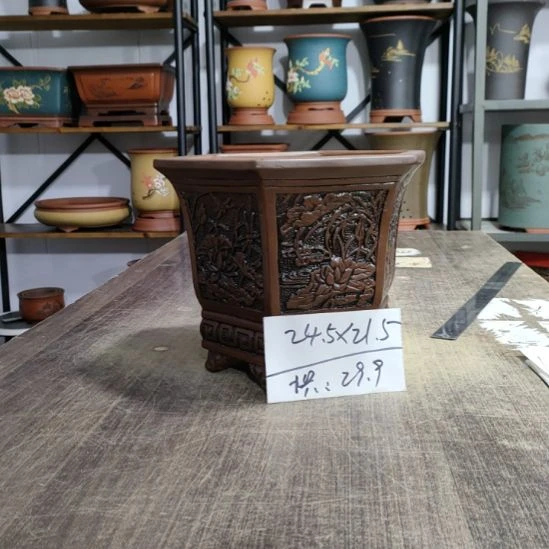 紫砂花盆库存尾货清仓