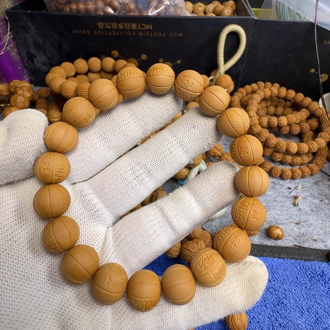 手串猴头核桃猴头雕刻篮球手串