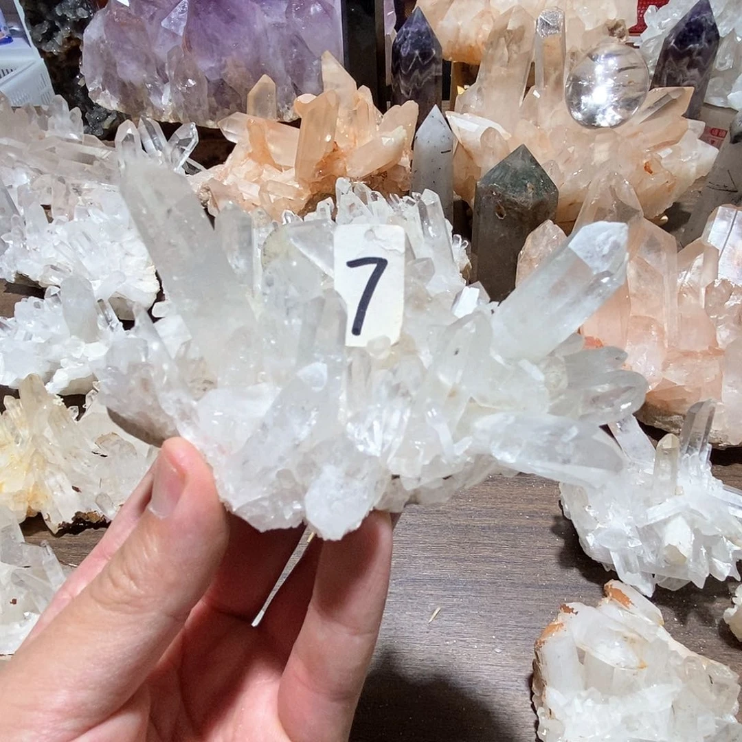 水晶原石摆件未镶嵌水晶月*