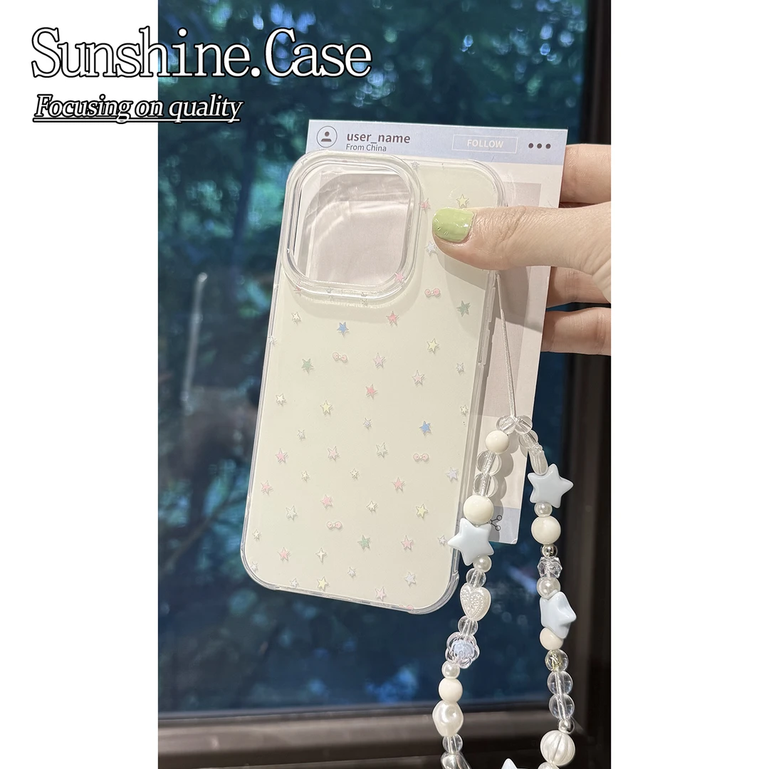 彩色星星IMD手机壳适用苹果华为vivo小米oppo女款iphone16/15