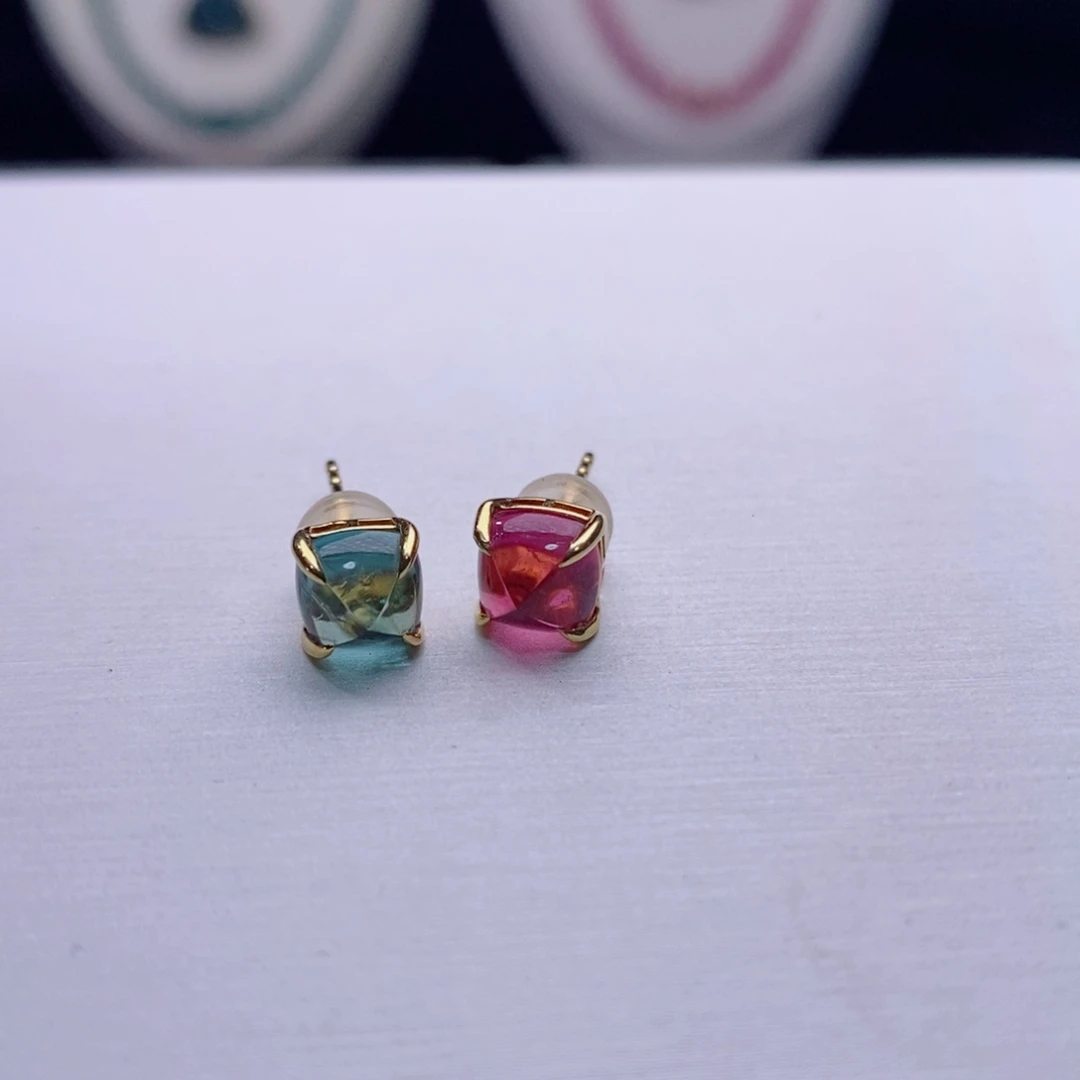 18K金镶嵌耳饰碧玺碧玺A耳饰