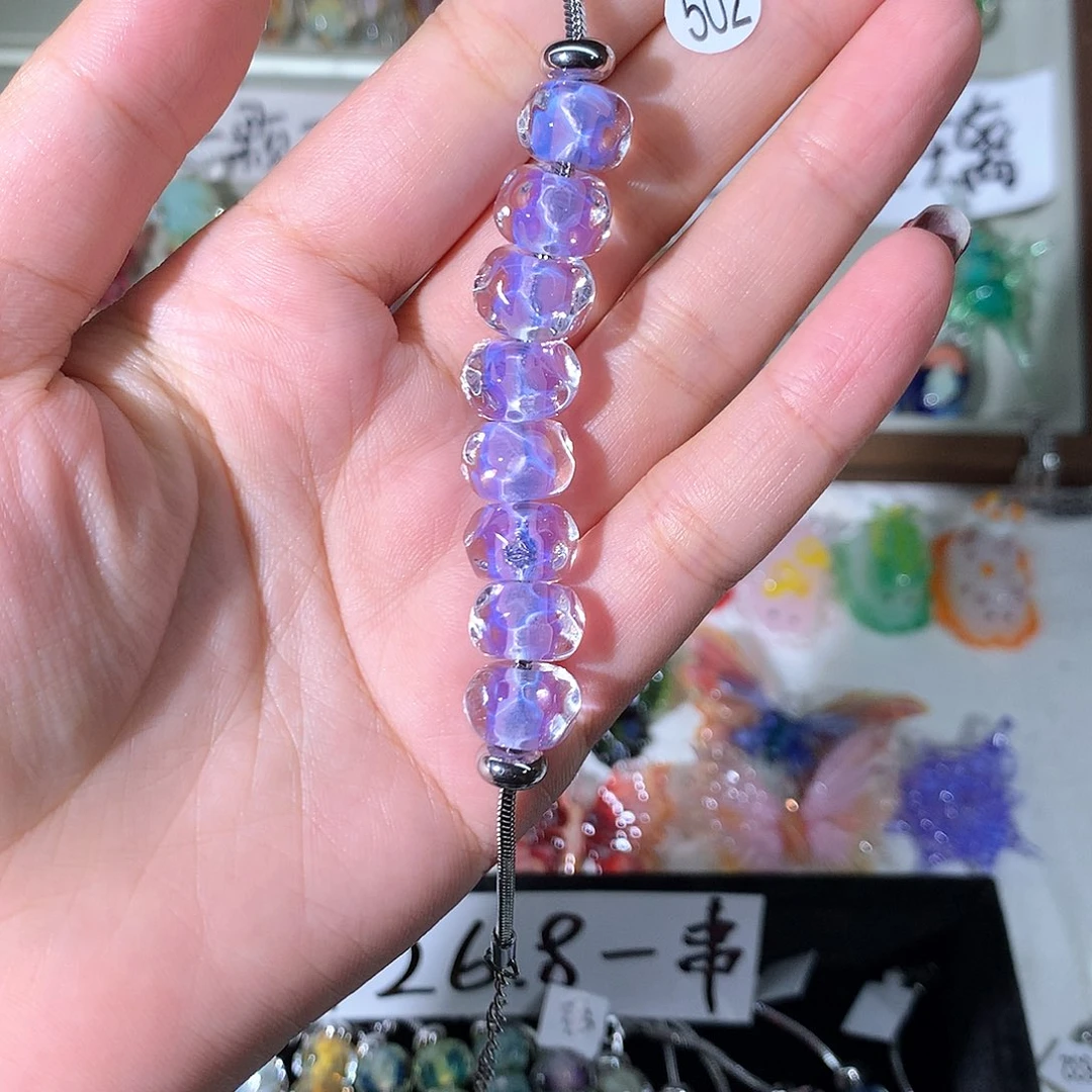 颈饰玻璃红**?502手串