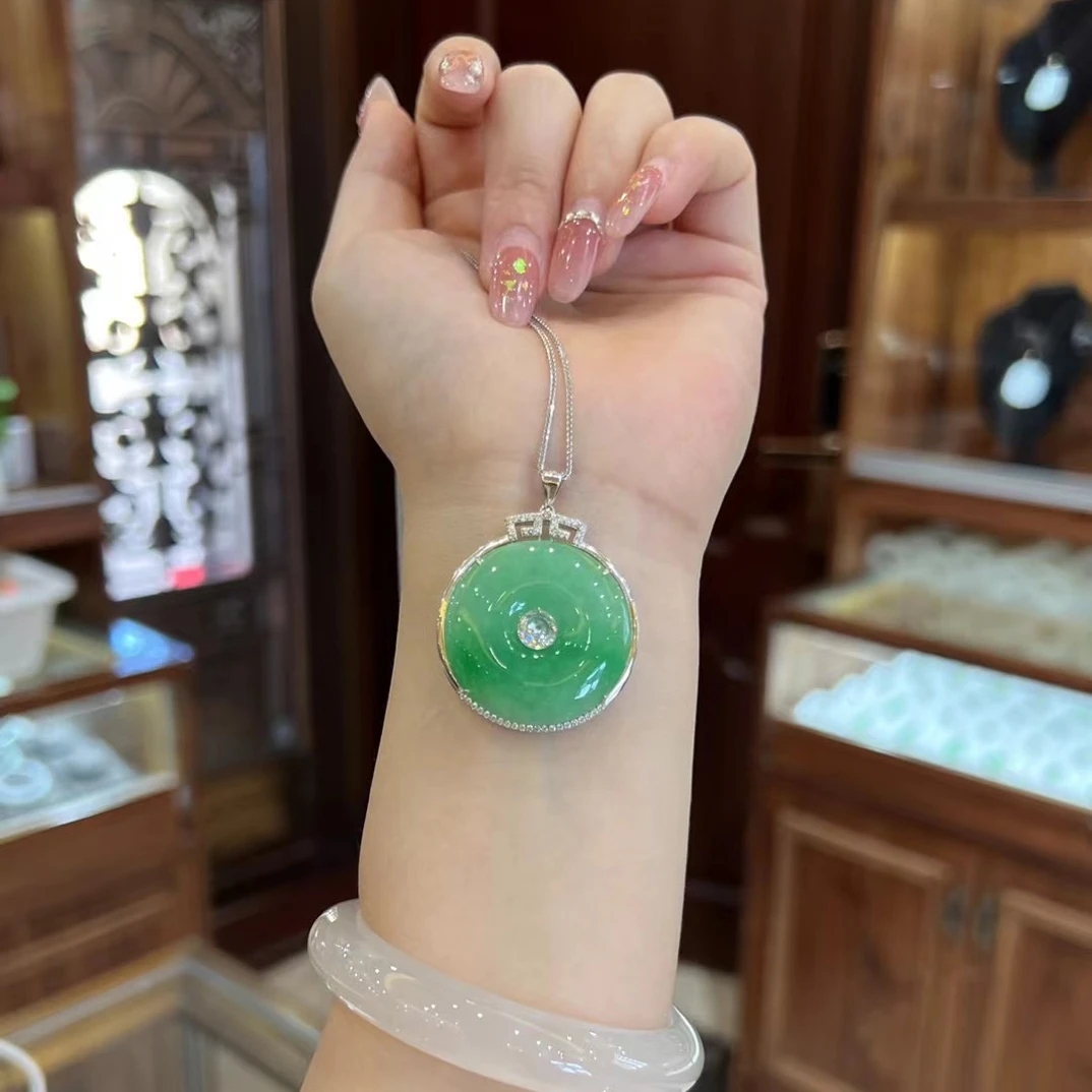 坠链均925银 旺来862银镶嵌平安扣如意金枝玉叶345-360 凤梨严选