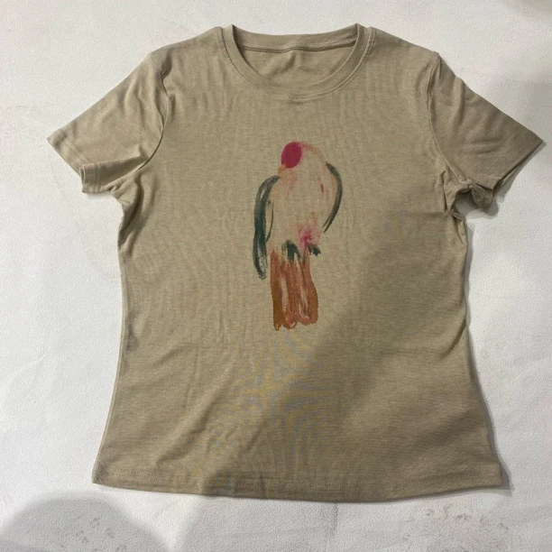 【小明和花仙子】【休闲百搭】2705-11新款夏季女士印花短袖TT恤女装